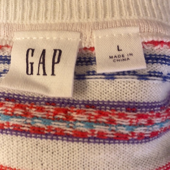 ❣️ Gap striped multicolored sweater size Large❣️ - Picture 7 of 8